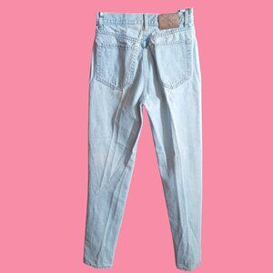 Vintage Jeans sz 8 Calvin Klein High Rise Light Wash Denim Vintage 90s 28x32 Mom